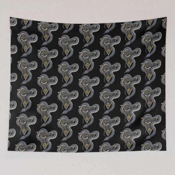 Item preview, snake one eye with flower, snake one eye with flower triangle, eye in triangle with snake designed and sold by GreyStanzione1.