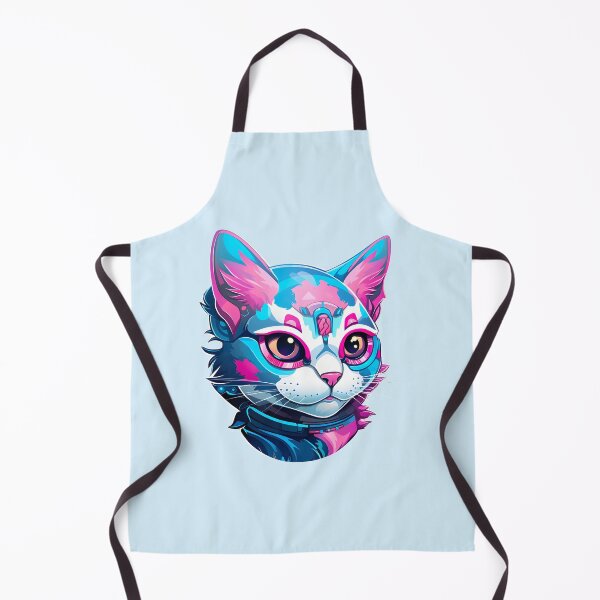 Item preview, Subtle Trans Pride Cyberpunk Cat designed and sold by ArtliciousHUMAN.