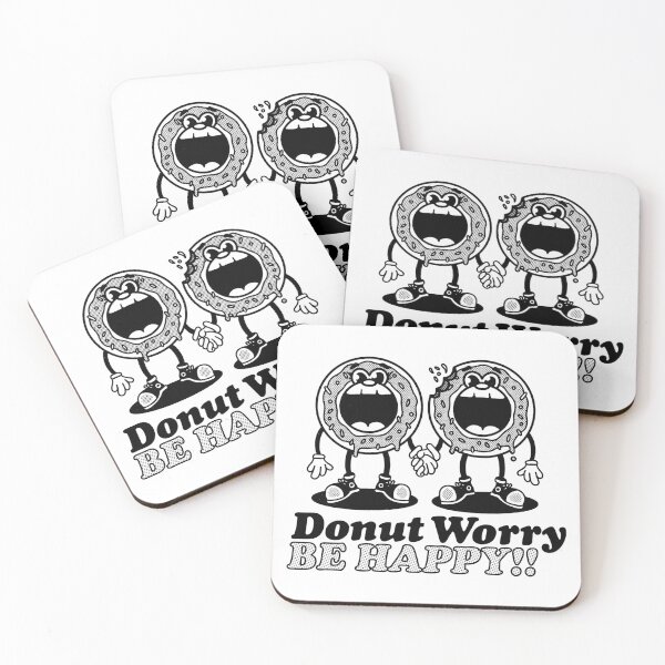 Artikelvorschau, Donut Sorge, sei glücklich entworfen und verkauft von Buzzworthy Threads.