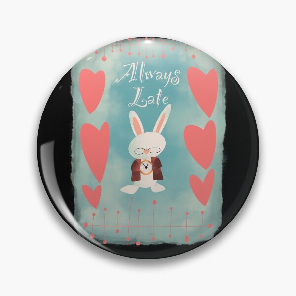 Item preview, Always Late White Rabbit Pastel Jewel Edition designed and sold by LemonwoodClock.