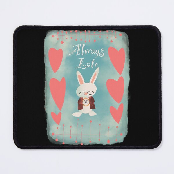 Item preview, Always Late White Rabbit Pastel Jewel Edition designed and sold by LemonwoodClock.