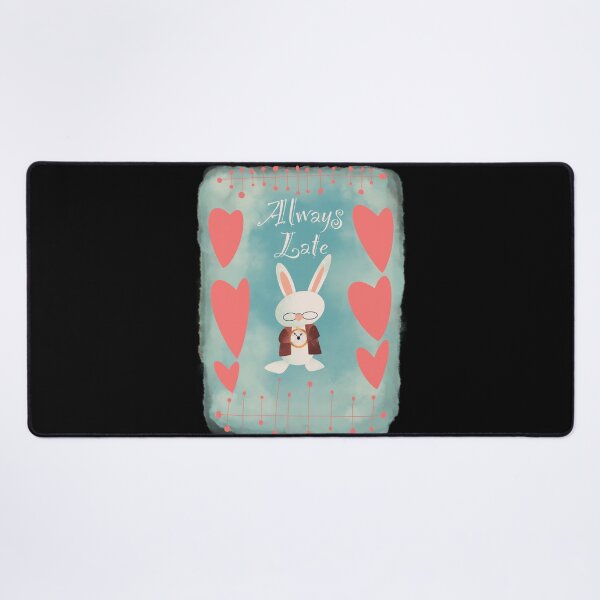 Item preview, Always Late White Rabbit Pastel Jewel Edition designed and sold by LemonwoodClock.