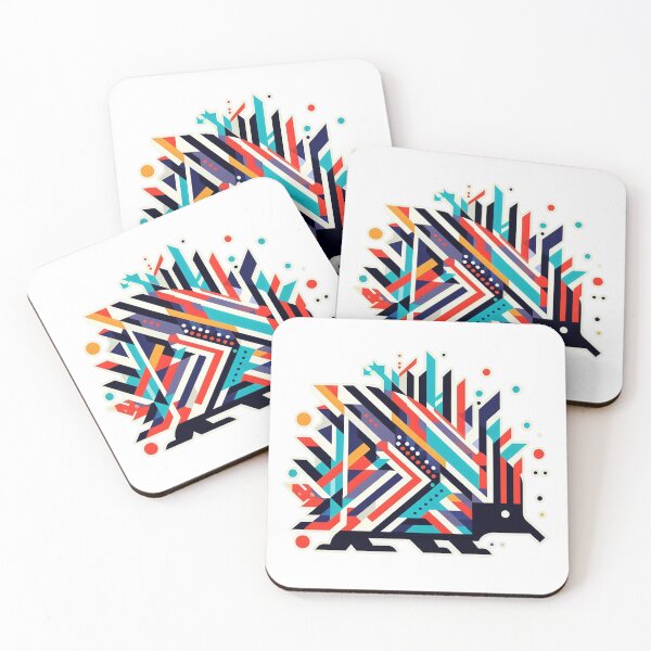 Item preview, Contemporary Echidna Geometric Art - Abstract and Vibrant Australian Wildlife Inspired Design designed and sold by wildstraya.