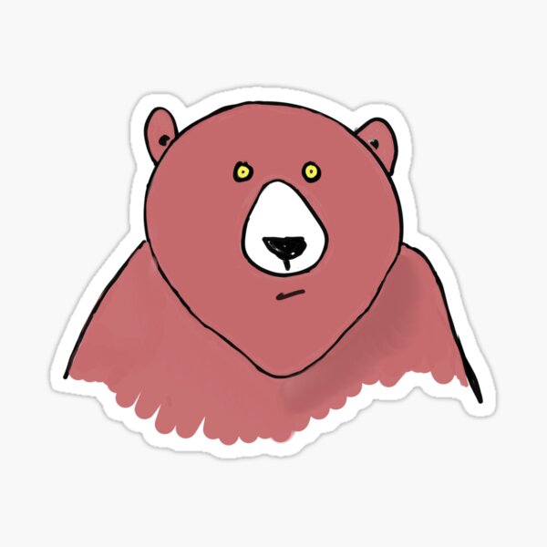Red Face Bear on the prowl Sticker