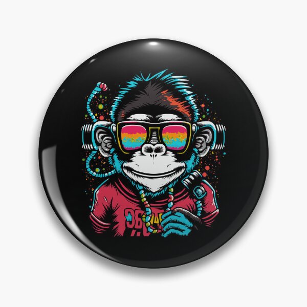 Item preview, graffiti monkey wearing sunglasses, colorful monkey hiphop style, cool monkey hiphop style designed and sold by GreyStanzione1.