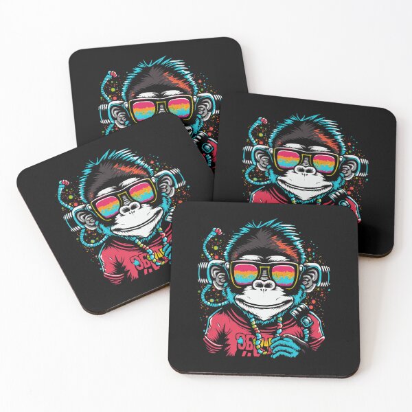 Item preview, graffiti monkey wearing sunglasses, colorful monkey hiphop style, cool monkey hiphop style designed and sold by GreyStanzione1.
