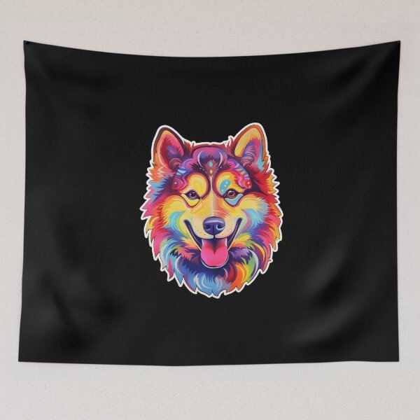 Item preview, Eskimo Dog Neon Design designed and sold by CUTEDOGGIEZ.