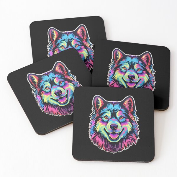 Item preview, Neon Eskimo Dog designed and sold by CUTEDOGGIEZ.