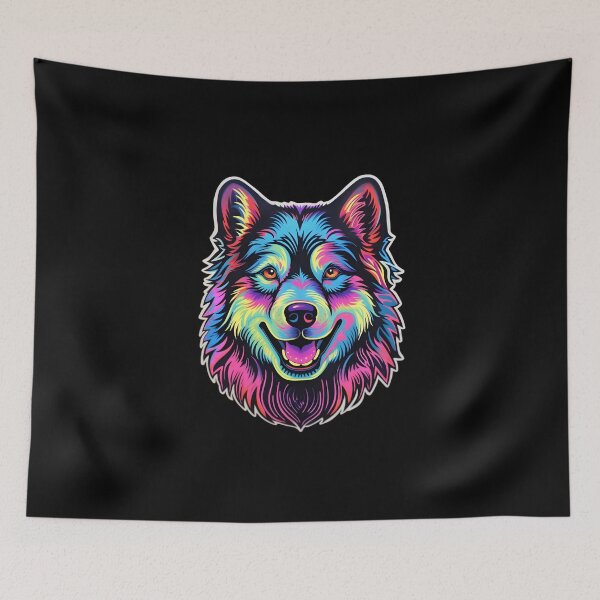 Item preview, Neon Eskimo Dog designed and sold by CUTEDOGGIEZ.