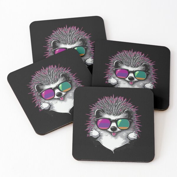 Item preview, funny hedgehog with sunglasses graffiti, colorful hedgehog with sunglasses, cool hedgehog with sunglasses portrait designed and sold by GreyStanzione1.