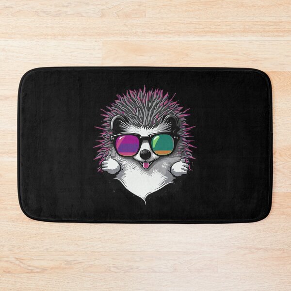 Item preview, funny hedgehog with sunglasses graffiti, colorful hedgehog with sunglasses, cool hedgehog with sunglasses portrait designed and sold by GreyStanzione1.