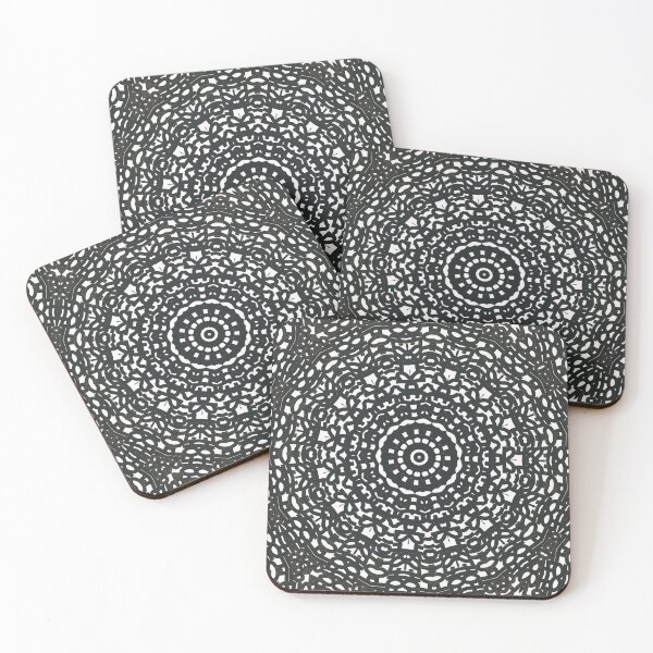 Item preview, Mosaic blackish circular and mandala style designed and sold by Ketzalshop.