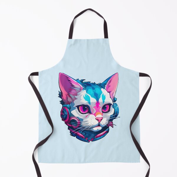 Item preview, Subtle Trans Pride Cyberpunk Cat designed and sold by ArtliciousHUMAN.