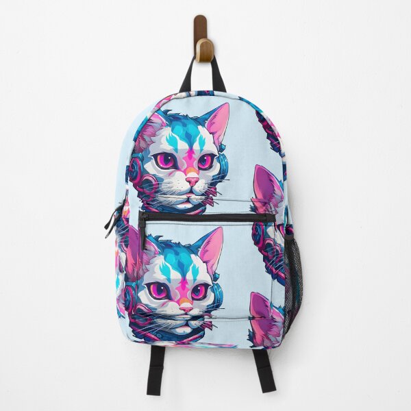 Item preview, Subtle Trans Pride Cyberpunk Cat designed and sold by ArtliciousHUMAN.