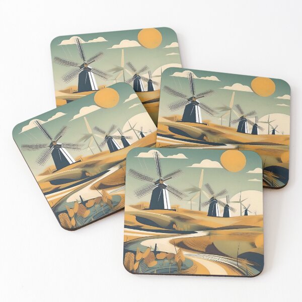 Item preview, Avant-Garde style, windmills. designed and sold by WildLadyWood.