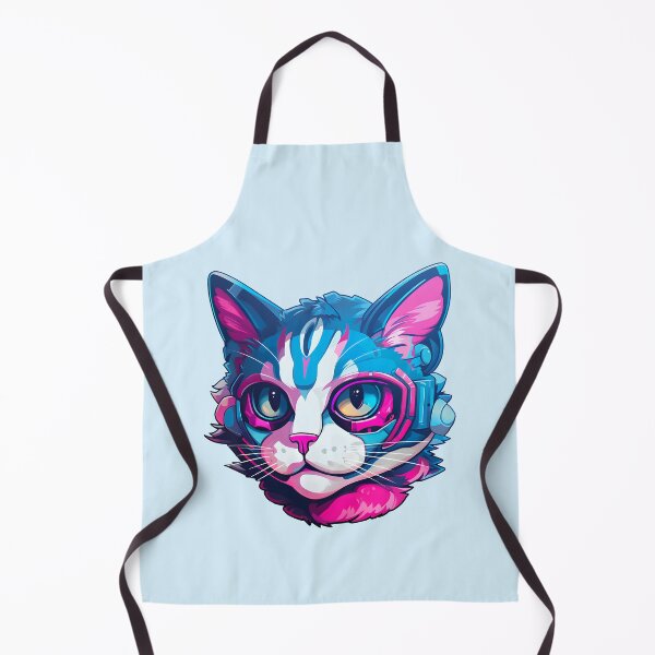 Item preview, Subtle Trans Pride Cyberpunk Cat designed and sold by ArtliciousHUMAN.