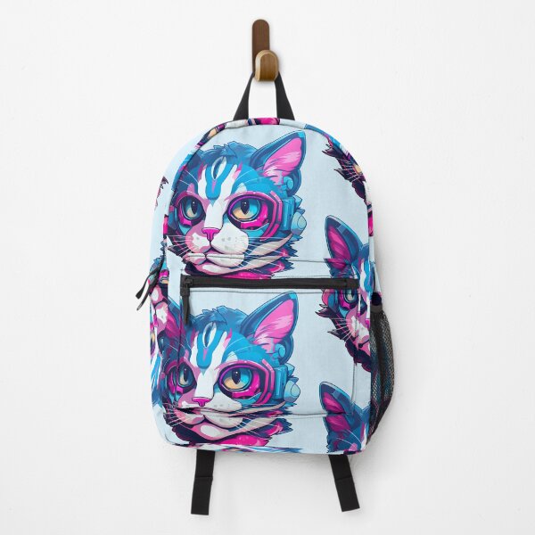 Item preview, Subtle Trans Pride Cyberpunk Cat designed and sold by ArtliciousHUMAN.