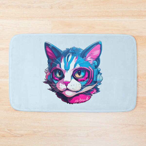 Item preview, Subtle Trans Pride Cyberpunk Cat designed and sold by ArtliciousHUMAN.