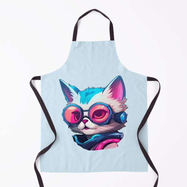 Item preview, Subtle Trans Pride Cyberpunk Cat designed and sold by ArtliciousHUMAN.