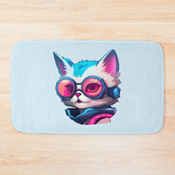Item preview, Subtle Trans Pride Cyberpunk Cat designed and sold by ArtliciousHUMAN.