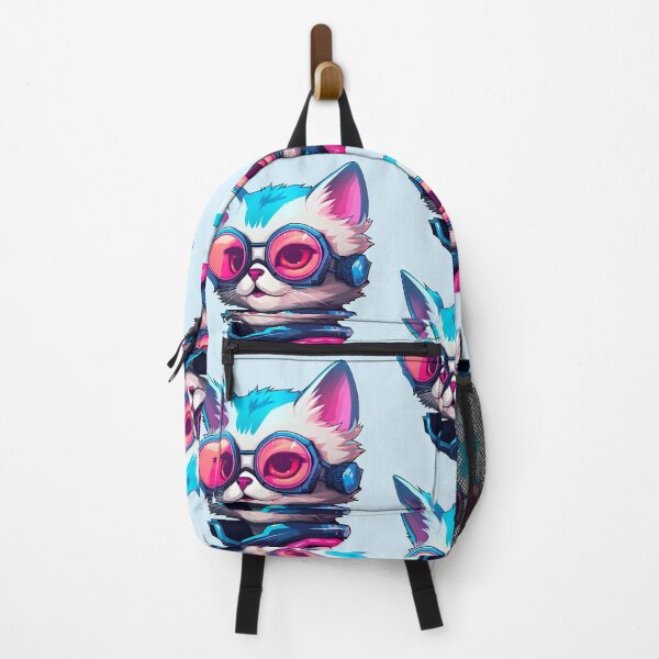 Item preview, Subtle Trans Pride Cyberpunk Cat designed and sold by ArtliciousHUMAN.