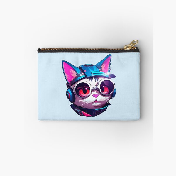 Item preview, Subtle Trans Pride Cyberpunk Cat designed and sold by ArtliciousHUMAN.