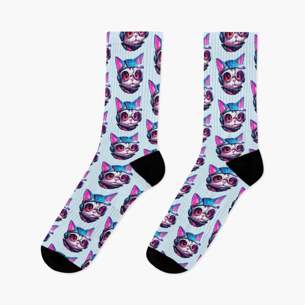 Item preview, Subtle Trans Pride Cyberpunk Cat designed and sold by ArtliciousHUMAN.