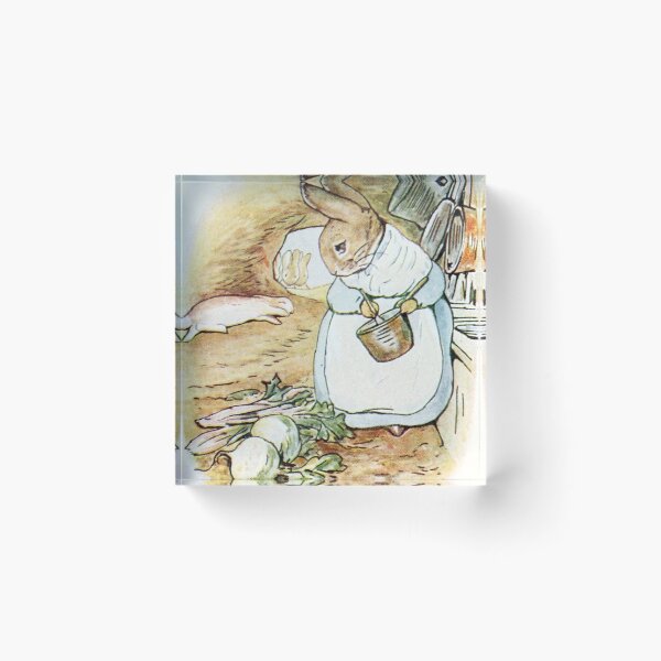 Item preview, Mrs. Rabbit Prepares Dinner While Peter Recovers - Beatrix Potter designed and sold by forgottenbeauty.