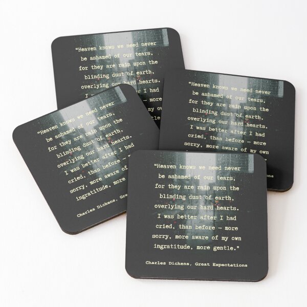 Item preview, Charles Dickens quote: Heaven knows we need never be ashamed of our tears, for they are rain upon the blinding dust of earth, designed and sold by artbleed.