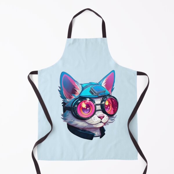 Item preview, Subtle Trans Pride Cyberpunk Cat designed and sold by ArtliciousHUMAN.