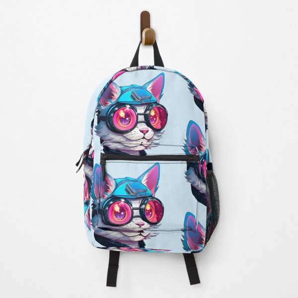 Item preview, Subtle Trans Pride Cyberpunk Cat designed and sold by ArtliciousHUMAN.