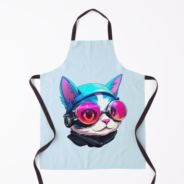 Item preview, Subtle Trans Pride Cyberpunk Cat designed and sold by ArtliciousHUMAN.