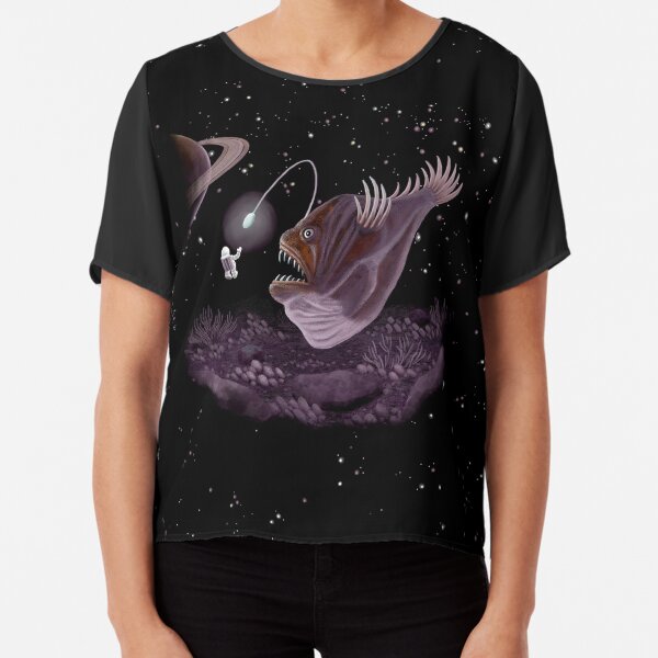 Major Tom and the Outer Space Angler Fish Chiffon Top