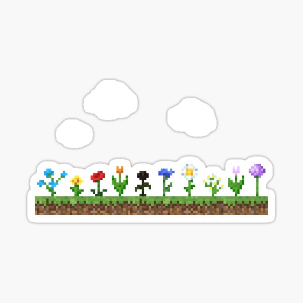 Aperçu de l'œuvre Fleurs Minecraft créée et vendue par Hannah Glazebrook.