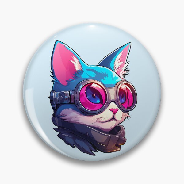 Item preview, Subtle Trans Pride Cyberpunk Cat designed and sold by ArtliciousHUMAN.