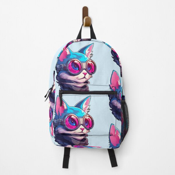 Item preview, Subtle Trans Pride Cyberpunk Cat designed and sold by ArtliciousHUMAN.