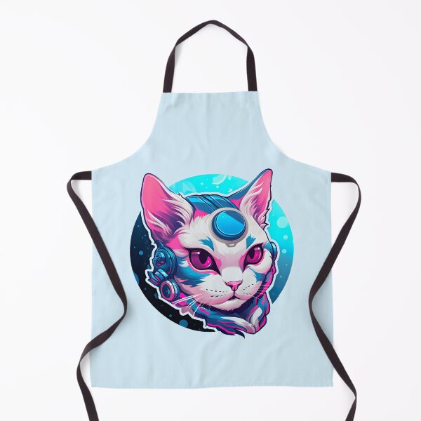 Item preview, Subtle Trans Pride Cyberpunk Cat designed and sold by ArtliciousHUMAN.