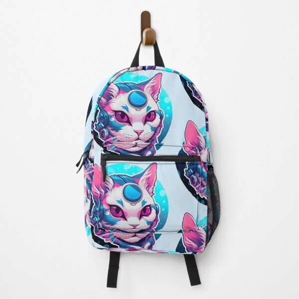 Item preview, Subtle Trans Pride Cyberpunk Cat designed and sold by ArtliciousHUMAN.