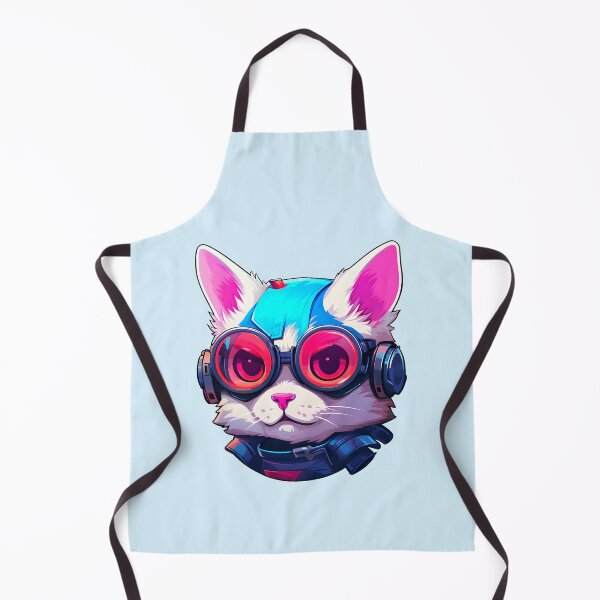 Item preview, Subtle Trans Pride Cyberpunk Cat designed and sold by ArtliciousHUMAN.