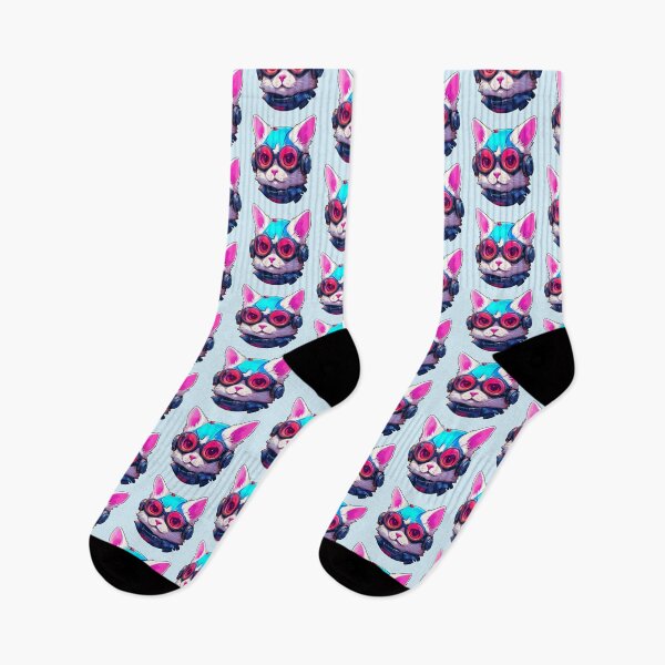 Item preview, Subtle Trans Pride Cyberpunk Cat designed and sold by ArtliciousHUMAN.