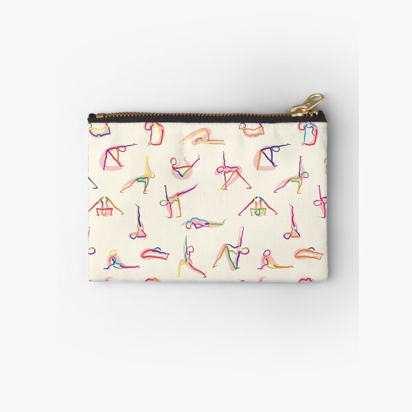 Item preview, Seamless yoga stickman doodles designed and sold by hebstreit.