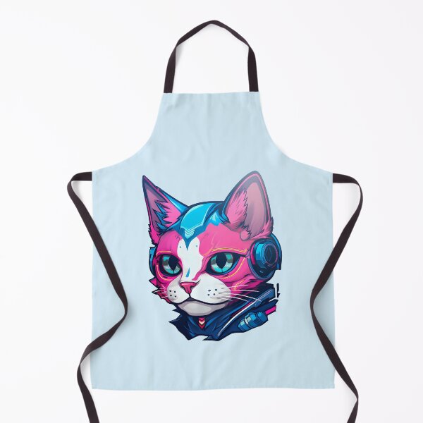 Item preview, Subtle Trans Pride Cyberpunk Cat designed and sold by ArtliciousHUMAN.