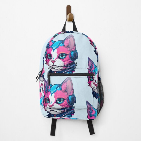 Item preview, Subtle Trans Pride Cyberpunk Cat designed and sold by ArtliciousHUMAN.