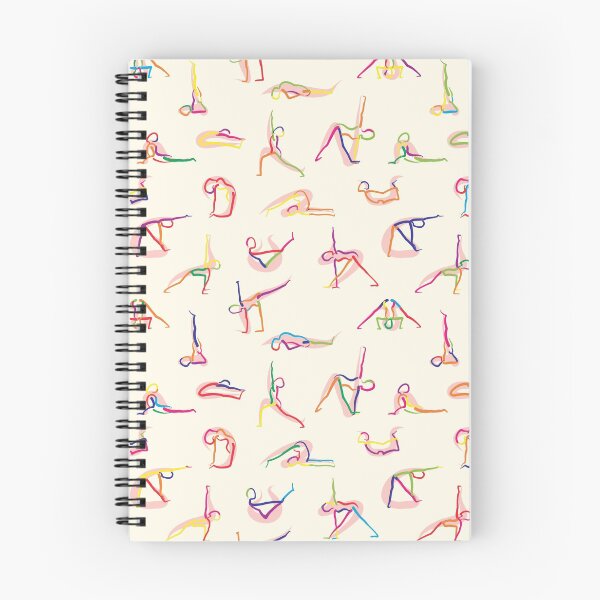 Item preview, Seamless yoga stickman doodles designed and sold by hebstreit.