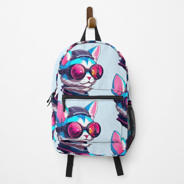 Item preview, Subtle Trans Pride Cyberpunk Cat designed and sold by ArtliciousHUMAN.