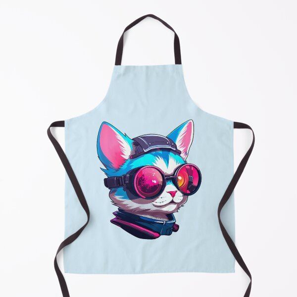 Item preview, Subtle Trans Pride Cyberpunk Cat designed and sold by ArtliciousHUMAN.
