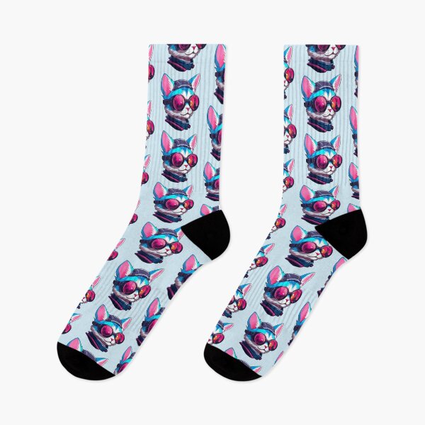 Item preview, Subtle Trans Pride Cyberpunk Cat designed and sold by ArtliciousHUMAN.
