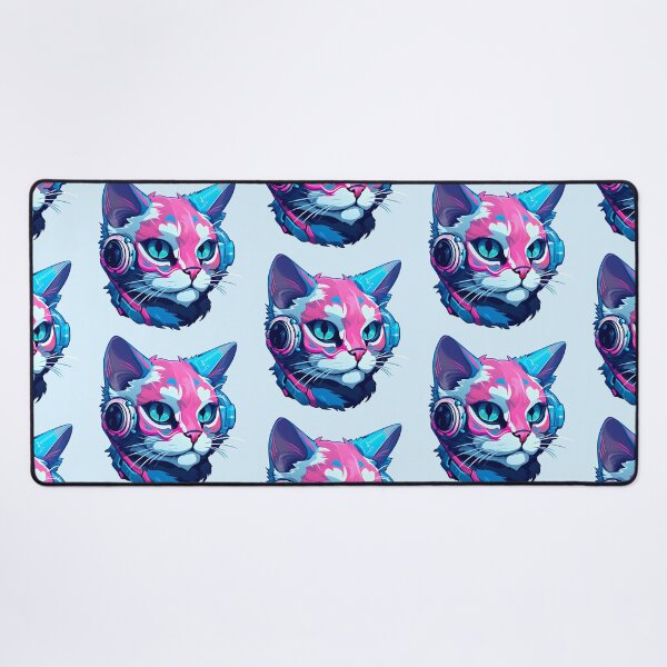 Item preview, Subtle Trans Pride Cyberpunk Cat designed and sold by ArtliciousHUMAN.