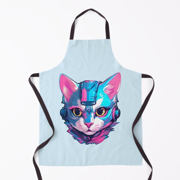 Item preview, Subtle Trans Pride Cyberpunk Cat designed and sold by ArtliciousHUMAN.