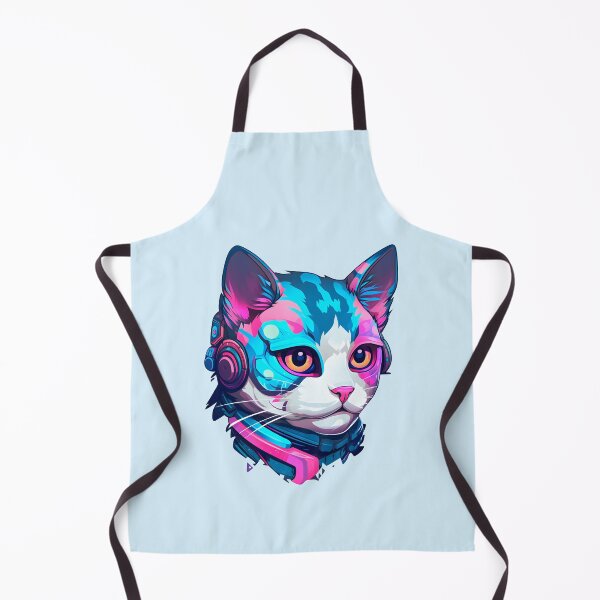 Item preview, Subtle Trans Pride Cyberpunk Cat designed and sold by ArtliciousHUMAN.